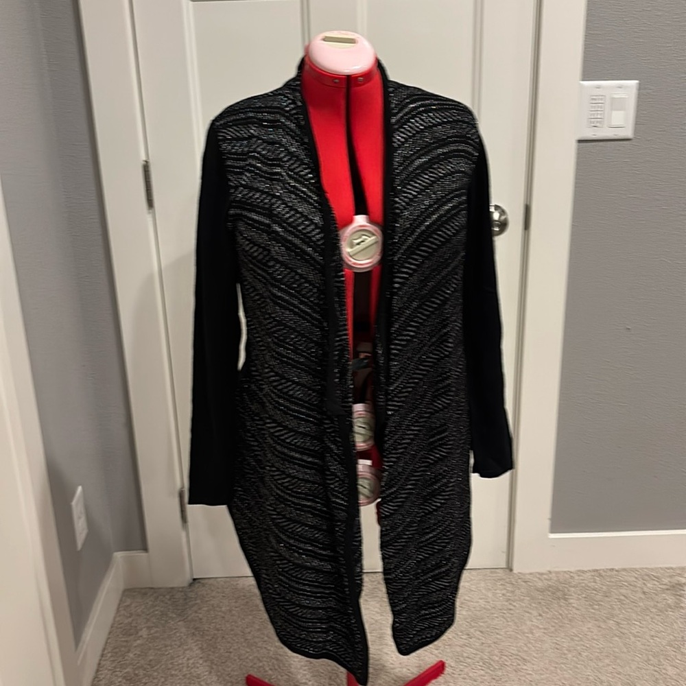 White House Black Market Black and silver sweater